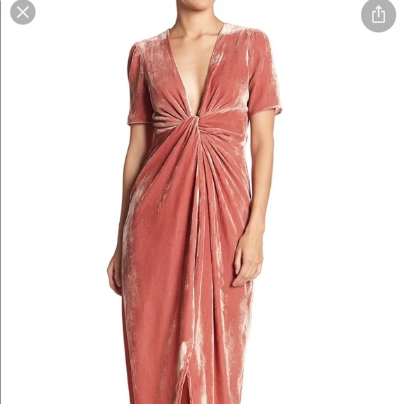 J.O.A. Dresses & Skirts - JOA pink velvet maxi dress